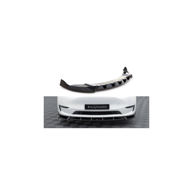 Добавка за предна броня/лип спойлер  V.1 Tesla Model Y - Maxton Design