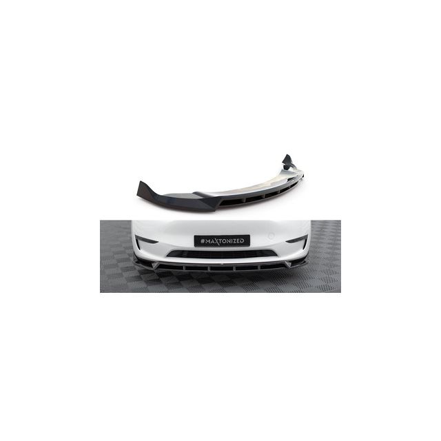 Добавка за предна броня/лип спойлер  V.2 Tesla Model Y - Maxton Design