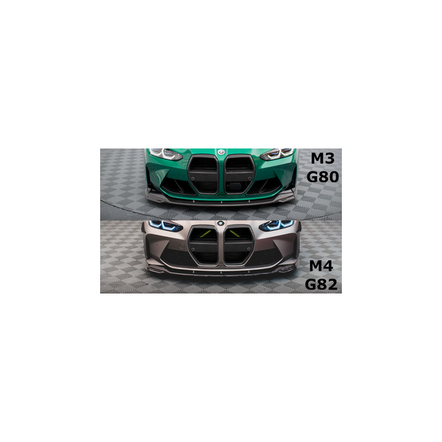 Добавка за предна броня/лип спойлер  на въглеродни влакна V.2 BMW M4 G82 / M3 G80 - Maxton Design