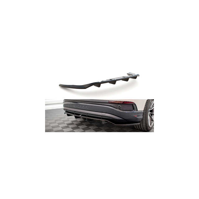 Централна Добавка за задна броня (с вертикални ленти) Audi Q4 E-Tron Sportback Mk1 - Maxton Design