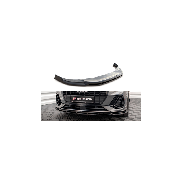 Добавка за предна броня/лип спойлер  V.2 Audi Q3 S-Line F3 - Maxton Design