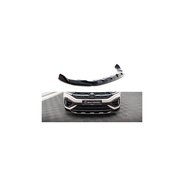 Добавка за предна броня/лип спойлер  V.2 Volkswagen T-Roc R Mk1 Фейслифт - Maxton Design