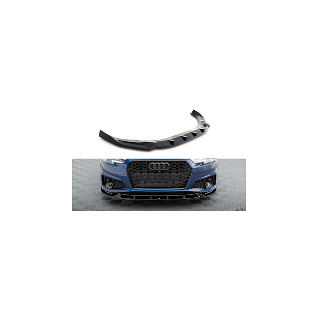 Добавка за предна броня/лип спойлер  V.1 Audi A4 Конкурс B9 - Maxton Design