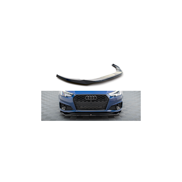 Добавка за предна броня/лип спойлер  V.2 Audi A4 Конкурс B9 - Maxton Design