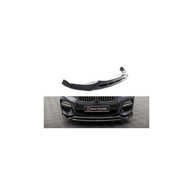 Добавка за предна броня/лип спойлер  V.2 BMW X4 M-Pack G02 - Maxton Design