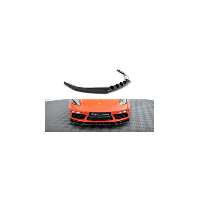 Добавка за предна броня/лип спойлер  V.1 Porsche 718 Cayman 982C - Maxton Design