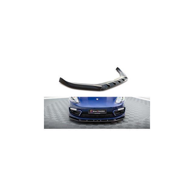 Добавка за предна броня/лип спойлер  V.2 Porsche Panamera E-Hybrid 971 Facelift - Maxton Design