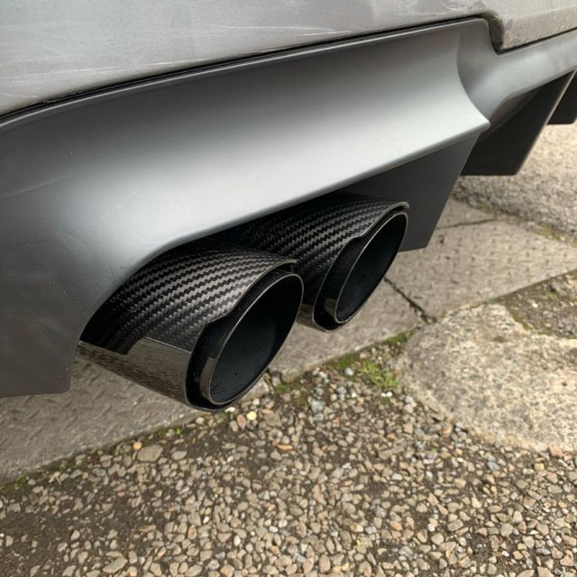 Комплект двойни карбонови накрайници - скосени