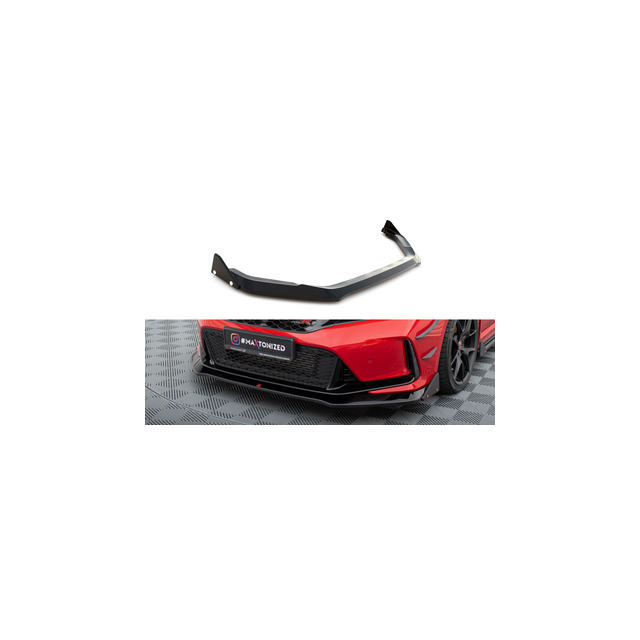 Добавка за предна броня/лип спойлер  V.1 + Добавки Honda Civic Type-R Mk 11 - Maxton Design