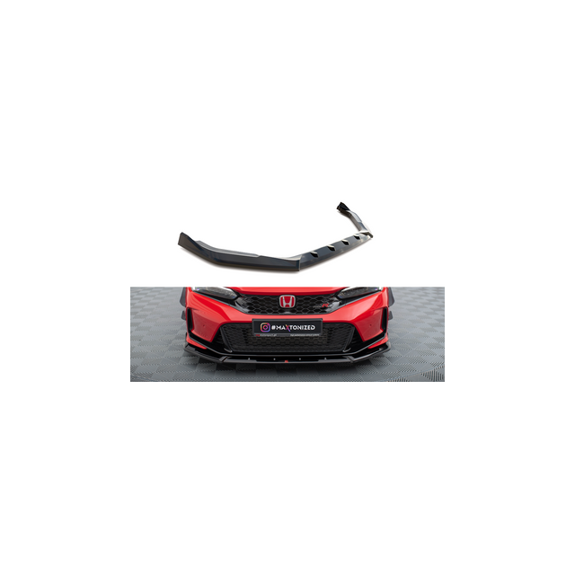 Добавка за предна броня/лип спойлер  V.2 Honda Civic Type-R Mk 11 - Maxton Design