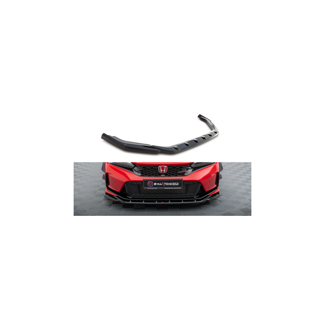 Добавка за предна броня/лип спойлер  V.3 Honda Civic Type-R Mk 11 - Maxton Design