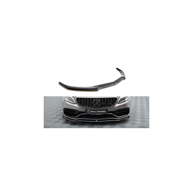 Добавка за предна броня/лип спойлер  V.1 Mercedes-AMG C63 Седан  W205 Facelift - Maxton Design