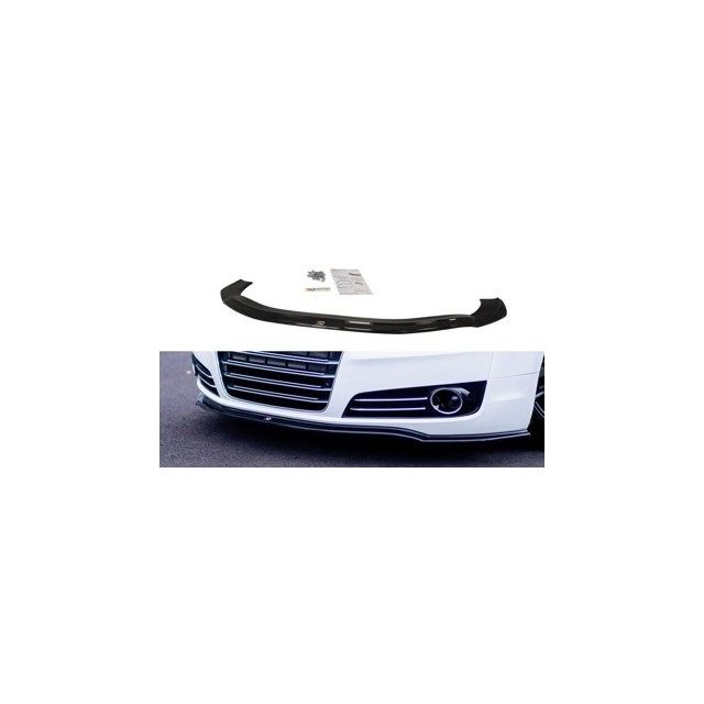 Добавка за предна броня/лип спойлер  V.1 Audi A8 D4 - Maxton Design