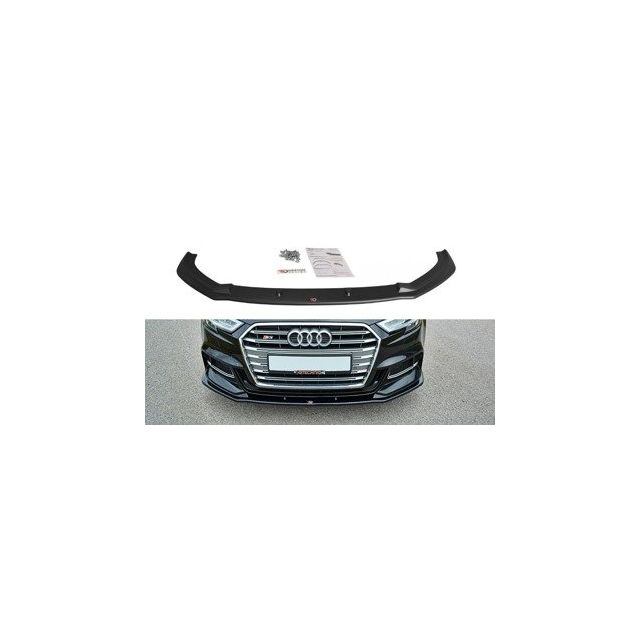 Добавка за предна броня/лип спойлер  V.1 Audi S3 / A3 S-Line 8V FL - Maxton Design