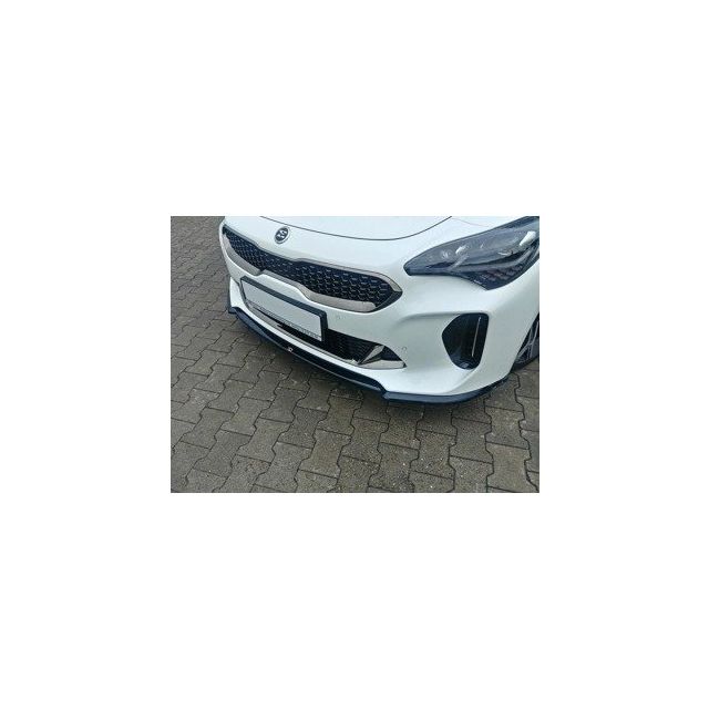 Добавка за предна броня/лип спойлер  v.1 kia stinger gt - Maxton Design