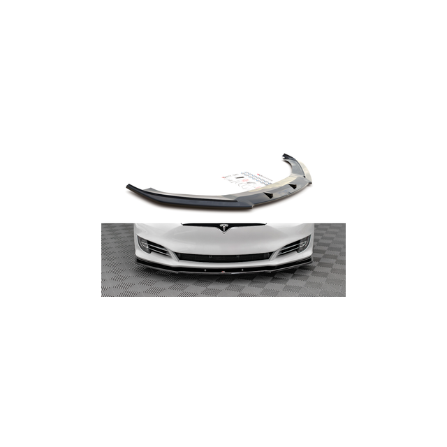 Добавка за предна броня/лип спойлер  V.1 Tesla Model S Facelift - Maxton Design