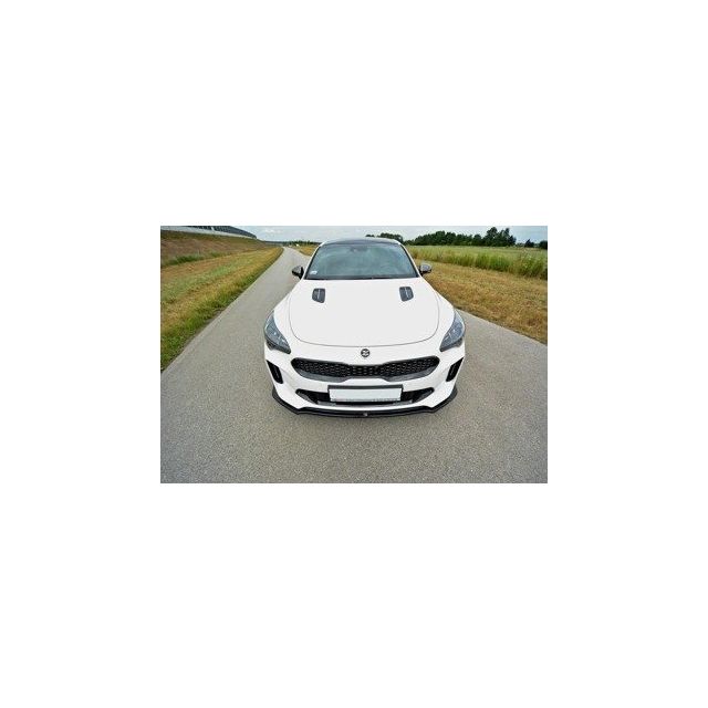 Добавка за предна броня/лип спойлер  v.2 kia stinger gt - Maxton Design