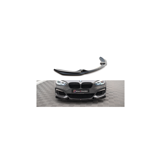 Добавка за предна броня/лип спойлер  V.3 BMW 1 F20/F21 M-сила - Maxton Design