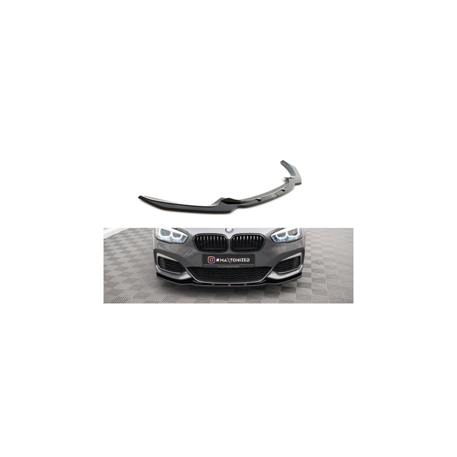 Добавка за предна броня/лип спойлер  V.1 BMW 1 F20/F21 M-Power Facelift - Maxton Design