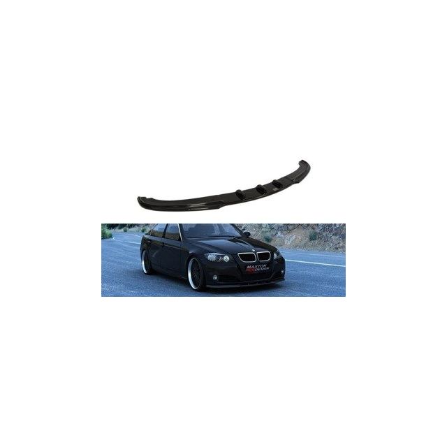 Добавка за предна броня/лип спойлер  V.1 BMW 3 E90 / E91 (модел на фейслифт) - Maxton Design