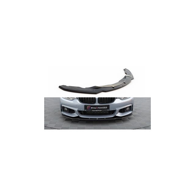 Добавка за предна броня/лип спойлер  V.1 за BMW 4 F32 M-Pack - Maxton Design