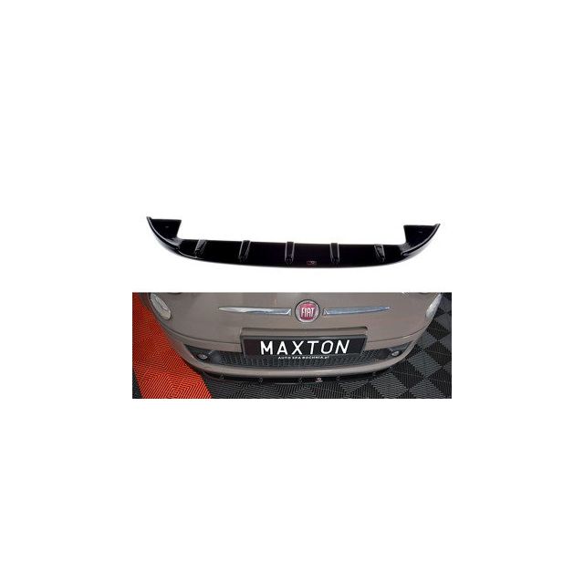 Добавка за предна броня/лип спойлер  V.1 Fiat 500 Hatchback PREFACE - Maxton Design