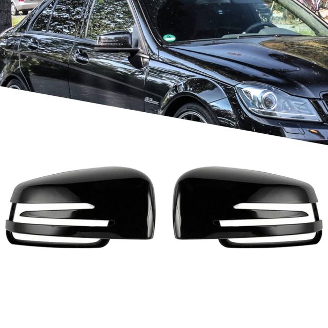 Черни капаци за огледала за Mercedes C-class W204/ E-class W212/ S-class W221