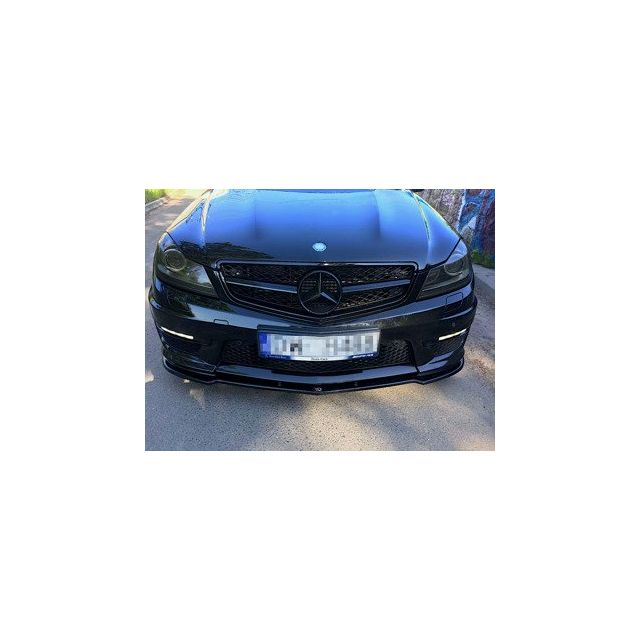 Добавка за предна броня/лип спойлер  Mercedes-Benz AMG C63 W204 Фейслифт - Maxton Design