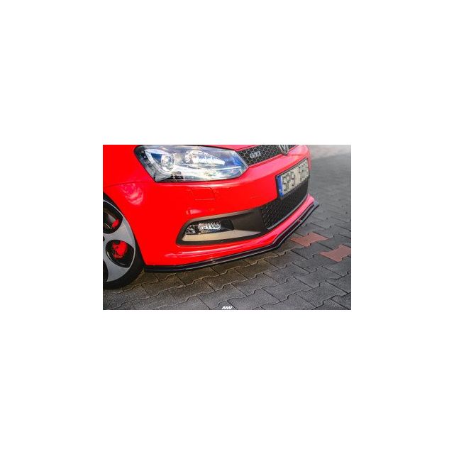 Добавка за предна броня/лип спойлер  V.2 Volkswagen Polo Mk5 GTI 6R PREFACE - Maxton Design