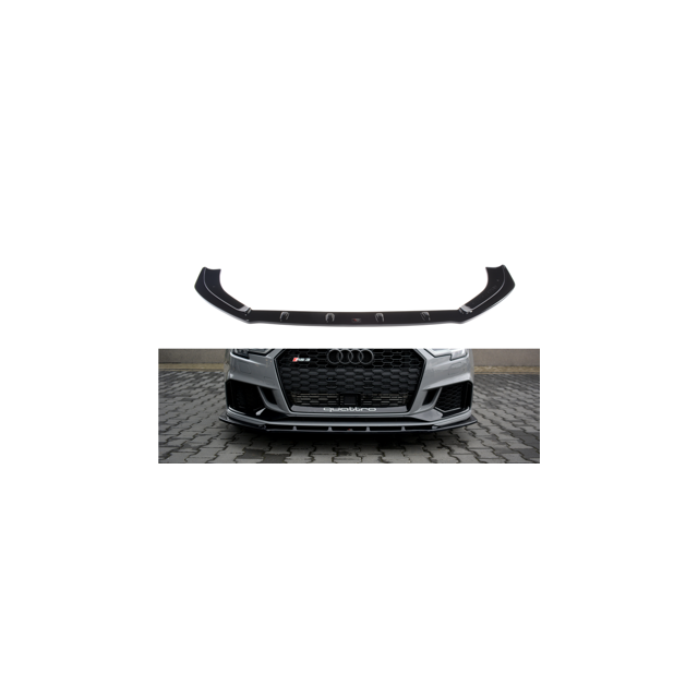 Добавка за предна броня/лип спойлер  V.1 Audi RS3 8V FL седан - Maxton Design