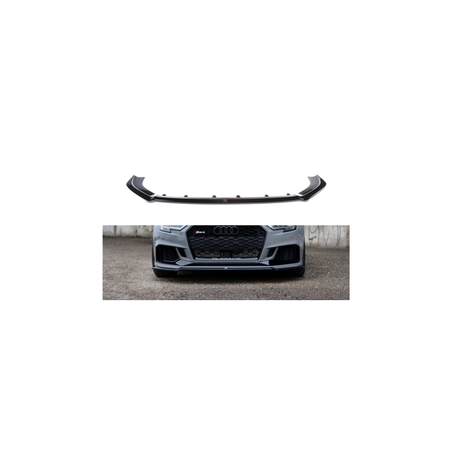 Добавка за предна броня/лип спойлер  V.2 Audi RS3 8V FL седан - Maxton Design