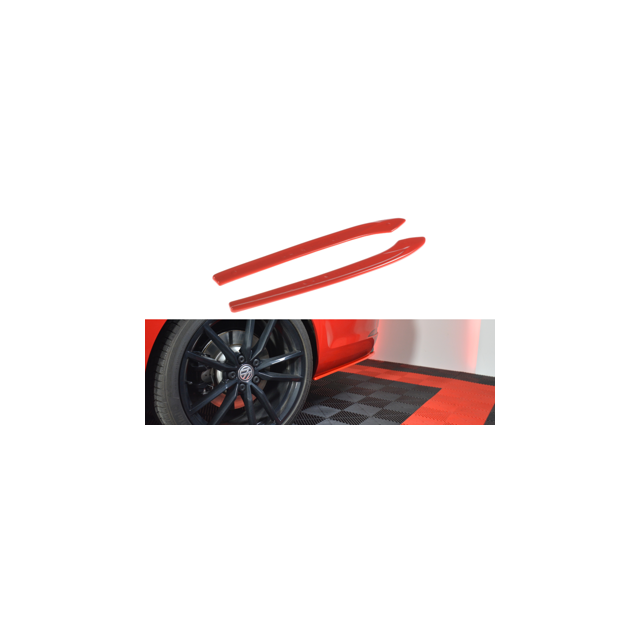 Добавки за задна броня v.2 VW Golf 7 R вариант на фейслифт - Maxton Design