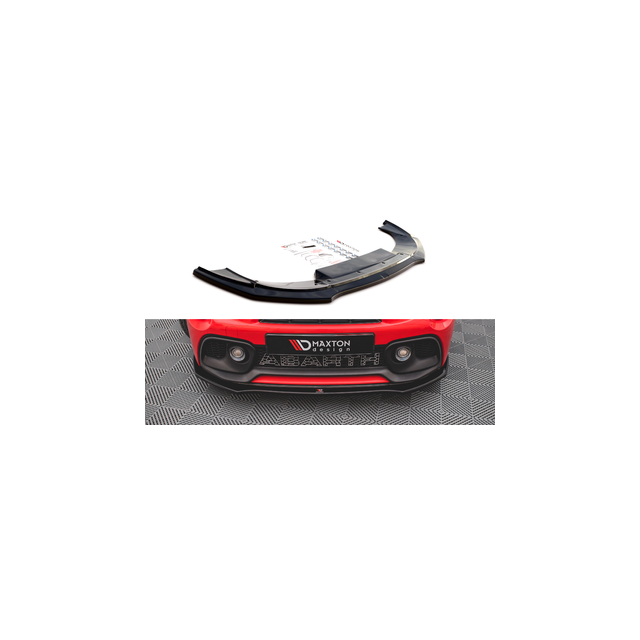 Добавка за предна броня/лип спойлер  Fiat 500 Abarth Mk1 Facelift - Maxton Design