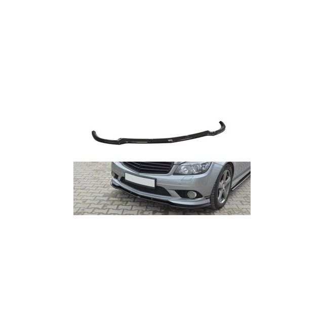 Добавка за предна броня/лип спойлер  Mercedes C W204 AMG-Line (PREFACE) - Maxton Design