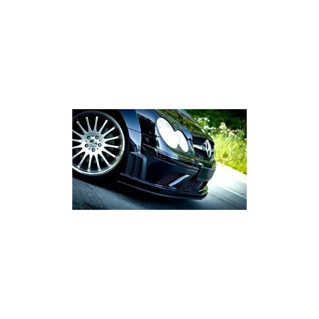 Добавка за предна броня/лип спойлер  Mercedes Clk W209 Black (SL Black Series Look) - Maxton Design