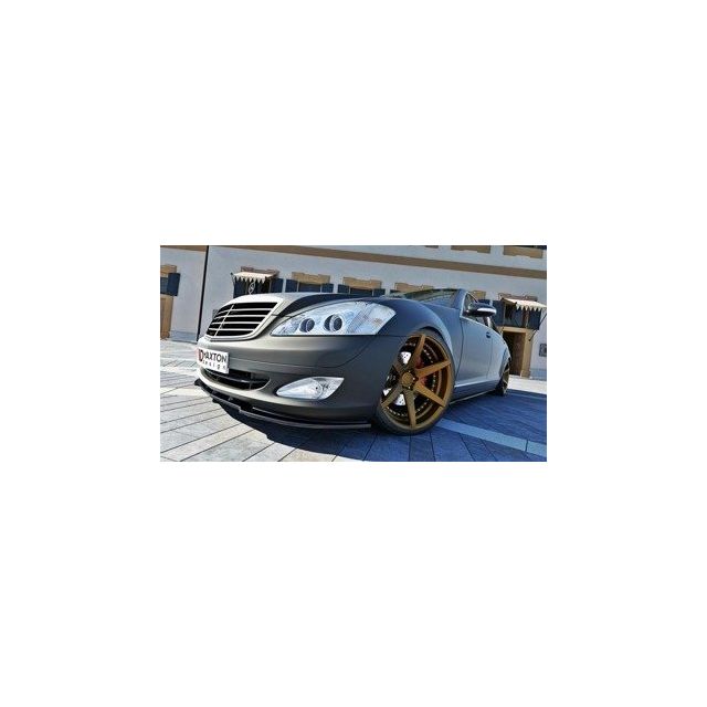 Добавка за предна броня/лип спойлер  Mercedes S-Class W221 - Maxton Design