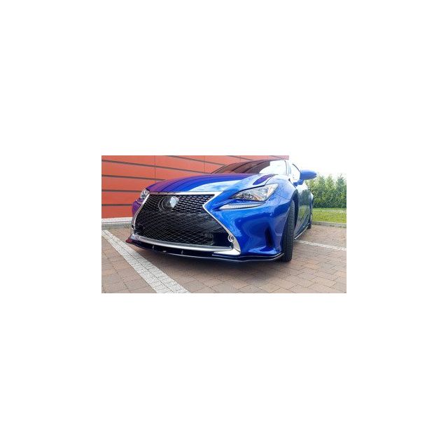 Добавка за предна броня/лип спойлер  V.2 Lexus RC - Maxton Design