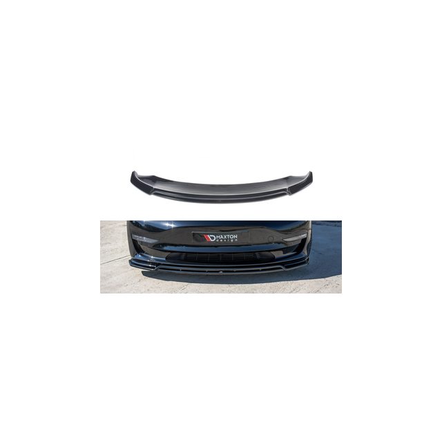 Добавка за предна броня/лип спойлер  V.2 Tesla Model 3 - Maxton Design