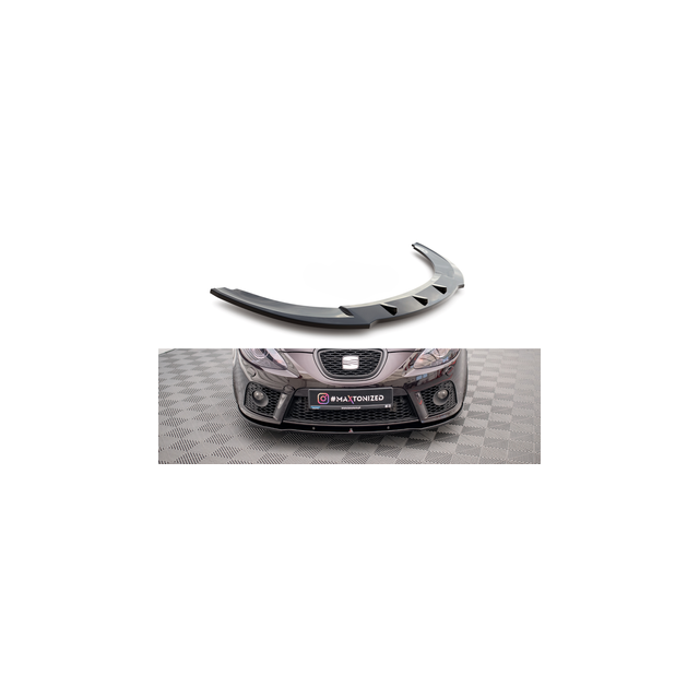  Добавка за предна броня/лип спойлер SEAT LEON MK2 CUPRA FR PREFACE - Maxton Design
