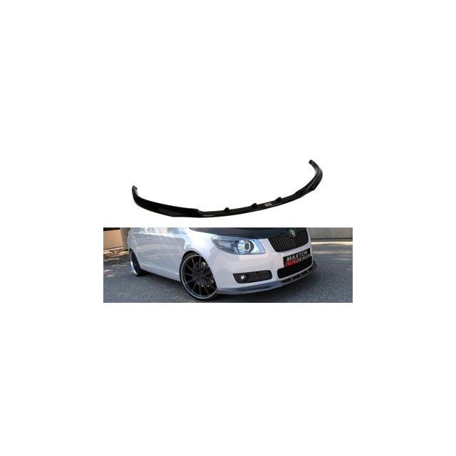 Добавка за предна броня/лип спойлер skoda fabia mk2 - Maxton Design