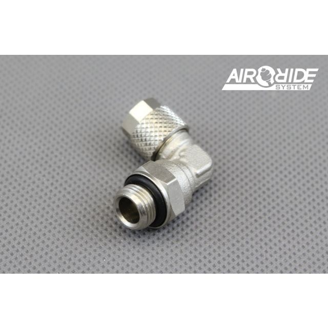 Месингов накрайник за въздушен маркуч 6-4mm – 1-8 външен – ъглов