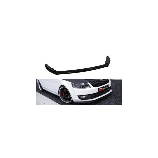 Добавка за предна броня/лип спойлер  V.2 Skoda Octavia Mk3 - Maxton Design