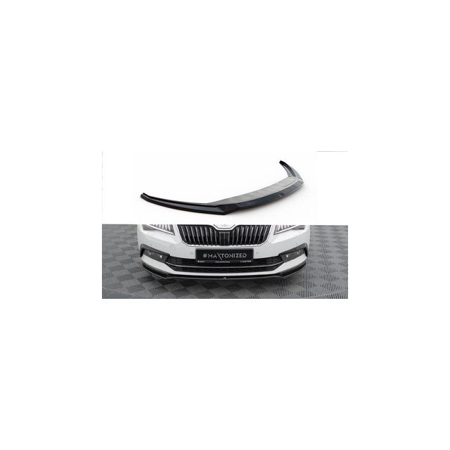 Добавка за предна броня/лип спойлер  V.2 Skoda Superb Mk3 - Maxton Design