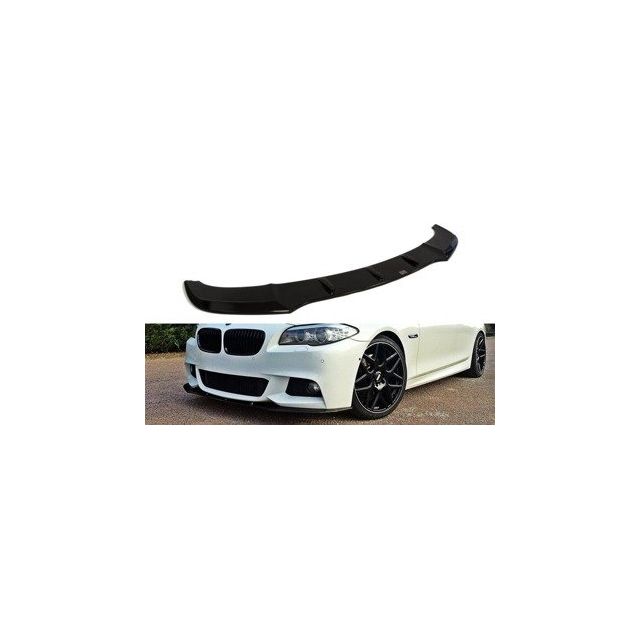 Добавка за предна броня/лип спойлер  V.1 за BMW 5 F10/F11 mpack - Maxton Design