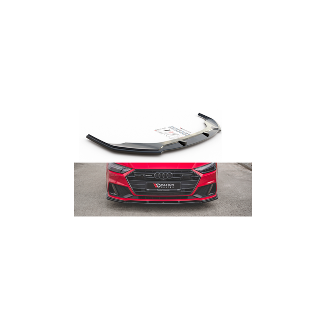Добавка за предна броня/лип спойлер  V.2 Audi A7 C8 S-Line / S7 C8 - Maxton Design