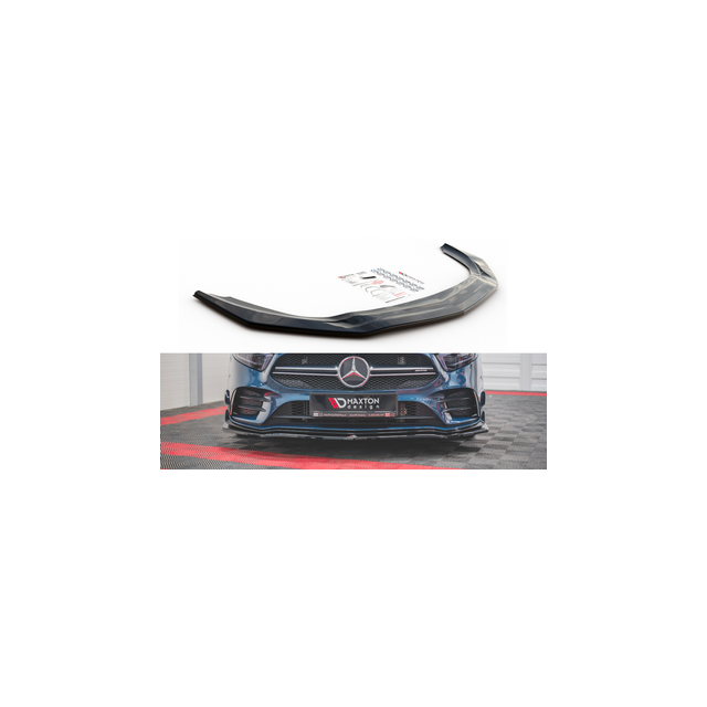 Добавка за предна броня/лип спойлер  V.1 Mercedes A35 AMG Aero W177 - Maxton Design