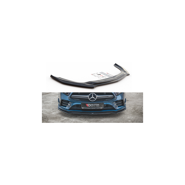 Добавка за предна броня/лип спойлер  V.2 Mercedes A35 AMG Aero W177 - Maxton Design