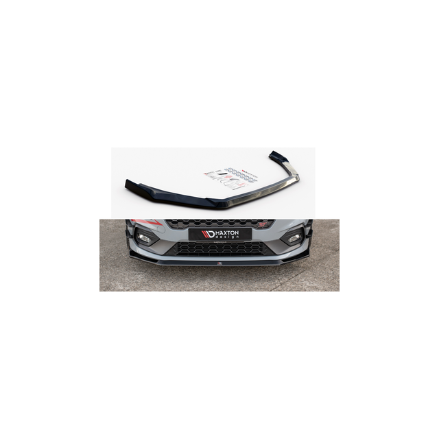 Добавка за предна броня/лип спойлер  V.5 Ford Fiesta Mk8 ST / ST-LINE - Maxton Design