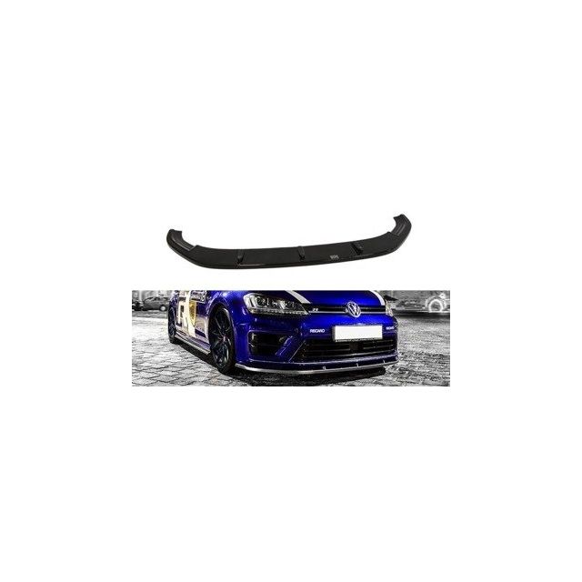 Добавка за предна броня/лип спойлер  V.1 VW Golf 7 R / R-Line - Maxton Design