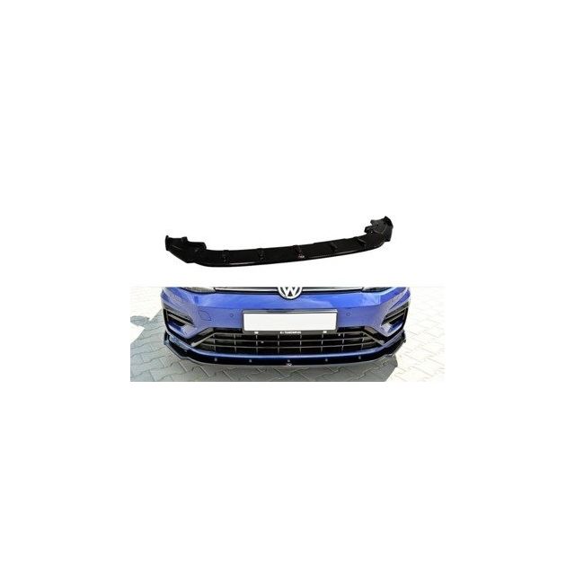Добавка за предна броня/лип спойлер  V.1 VW Golf 7 R / R-Line Facelift - Maxton Design